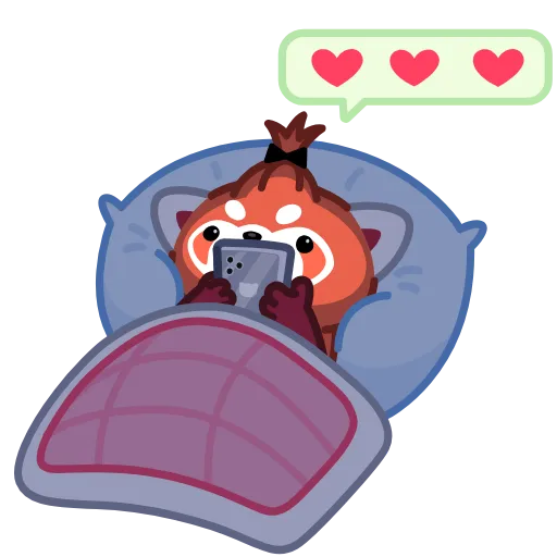 🥰 Стикер «RRRed Panda» для Telegram