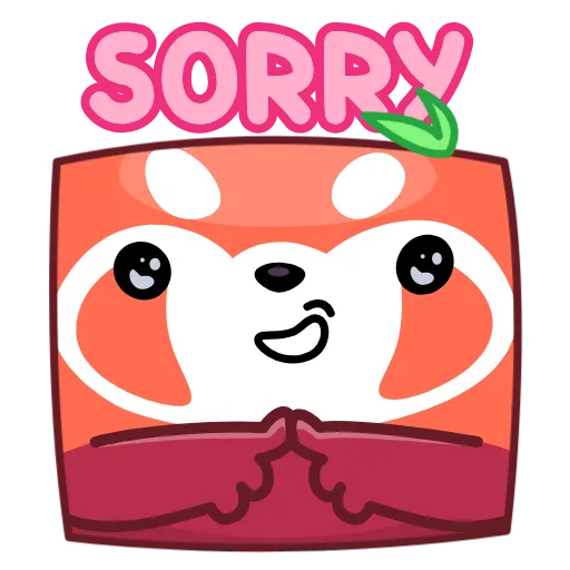 😅 Стикер «RRRed Panda» для Telegram