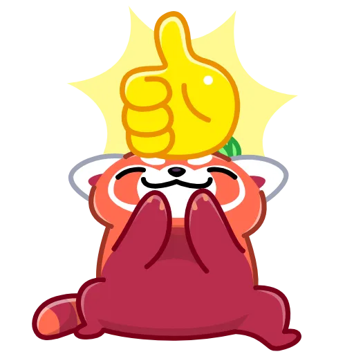 👍 Стикер «RRRed Panda» для Telegram