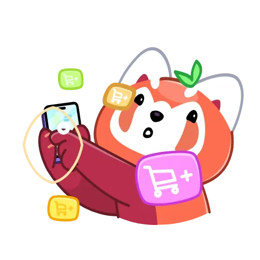 🛍 Стикер «RRRed Panda» для Telegram