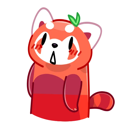 😳 Стикер «RRRed Panda» для Telegram