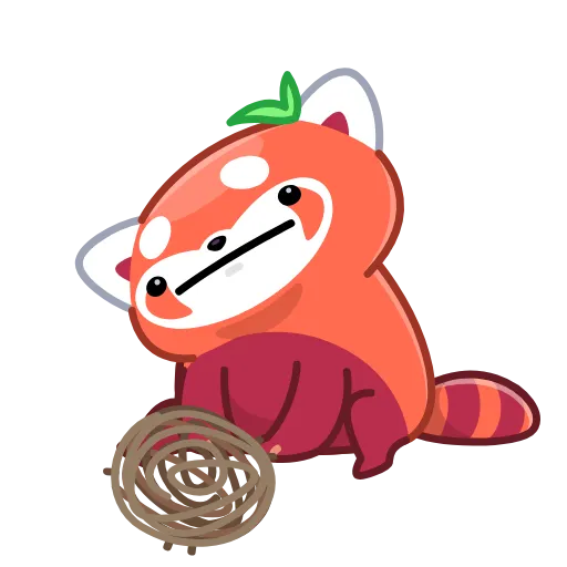😐 Стикер «RRRed Panda» для Telegram