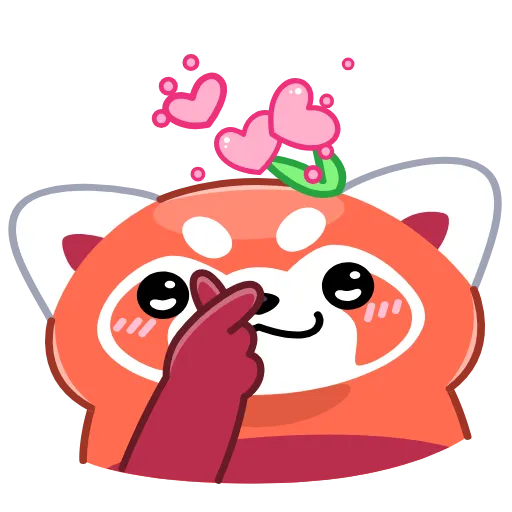 😘 Стикер «RRRed Panda» для Telegram