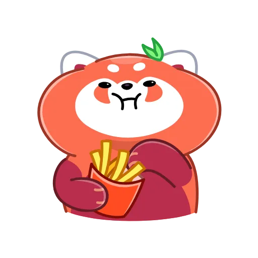 🤤 Стикер «RRRed Panda» для Telegram