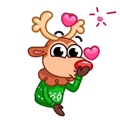 😘 Стикер «Rudy the Deer» для Telegram