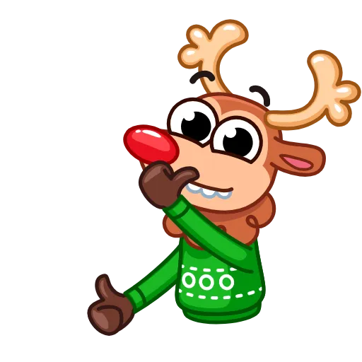 👍 Стикер «Rudy the Deer» для Telegram