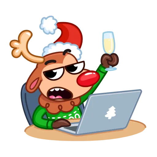 🥳 Стикер «Rudy the Deer» для Telegram