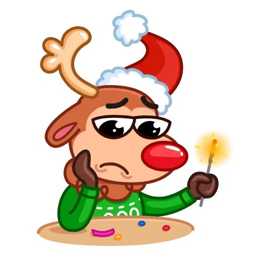 😞 Стикер «Rudy the Deer» для Telegram
