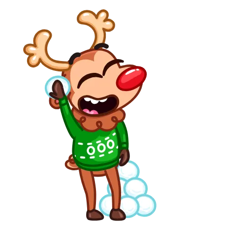 ❤️ Стикер «Rudy the Deer» для Telegram