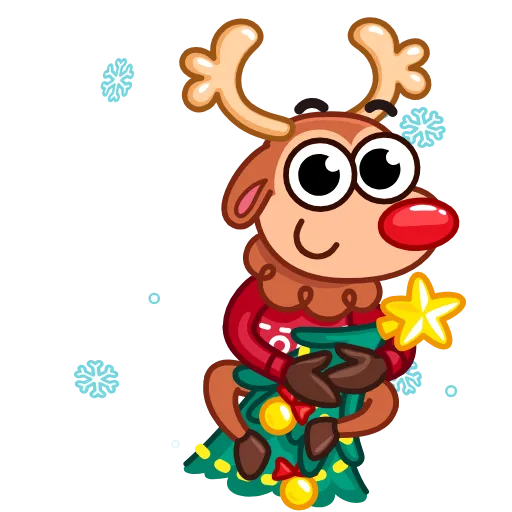 🎄 Стикер «Rudy the Deer» для Telegram