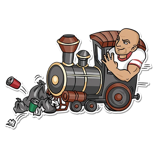 🚂 Стикер «Rugby-jumble» для Telegram