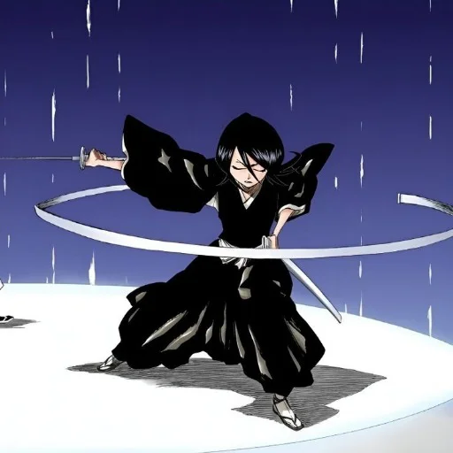 🪭 Стикер «Rukia Kuchiki Рукия Кучики» для Telegram