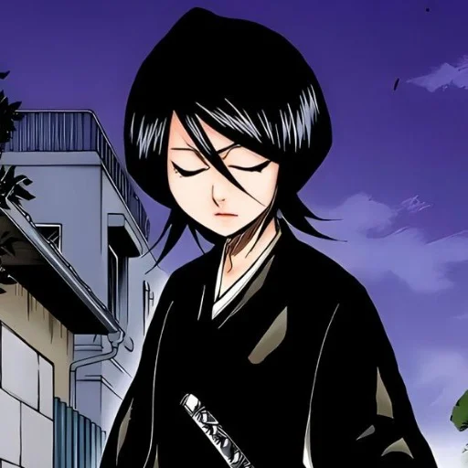 Стикерпак Rukia Kuchiki Рукия Кучики для Telegram
