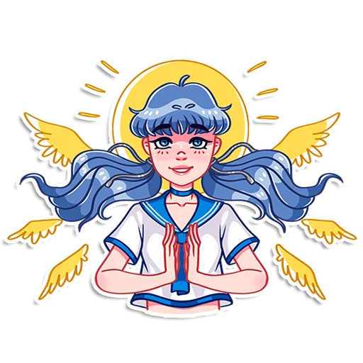 😇 Стикер «Румайнбот тян» для Telegram