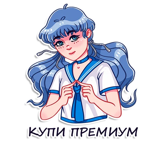 😊 Стикер «Румайнбот тян» для Telegram