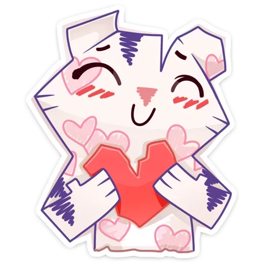 ❤ Стикер «Бумажный тигр Руммка» для Telegram