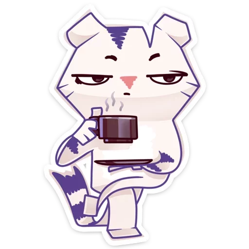 ☕ Стикер «Бумажный тигр Руммка» для Telegram