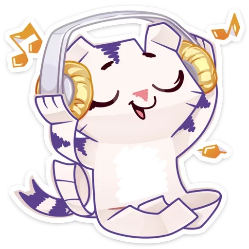 🎧 Стикер «Бумажный тигр Руммка» для Telegram