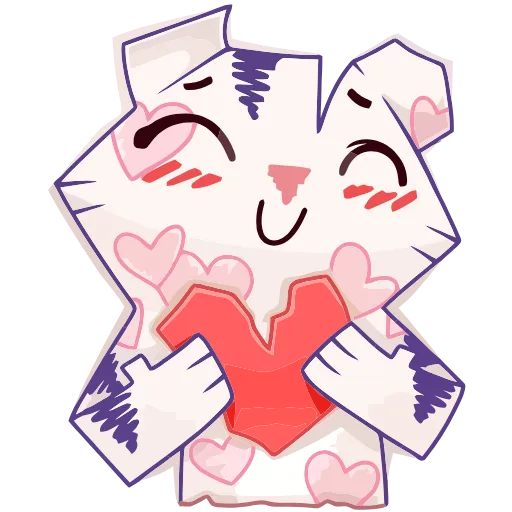 ❤ Эмодзи «Бумажный тигр Руммка» для Telegram