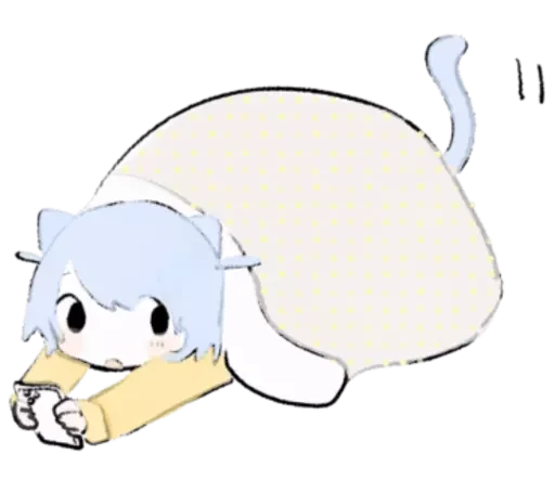 🥱 Стикер «cute chibi» для Telegram