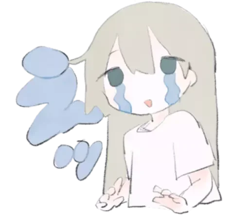 😭 Стикер «cute chibi» для Telegram
