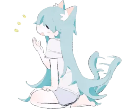 🥱 Стикер «cute chibi» для Telegram