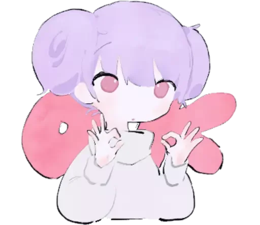 Стикерпак cute chibi для Telegram
