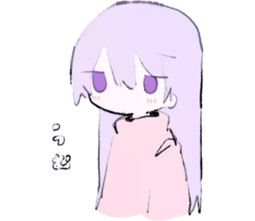 😑 Стикер «cute chibi» для Telegram