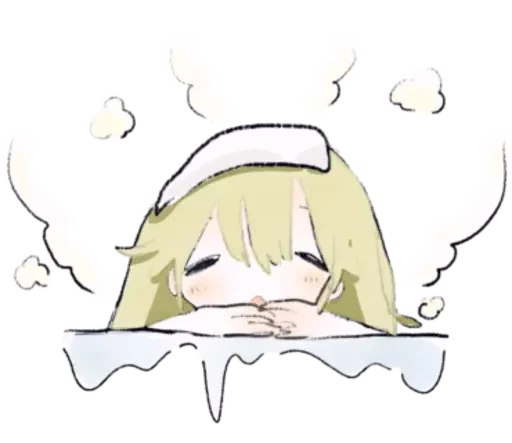 🤤 Стикер «cute chibi» для Telegram