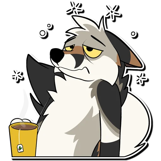 ☕️ Стикер «Russ & Ruckus» для Telegram
