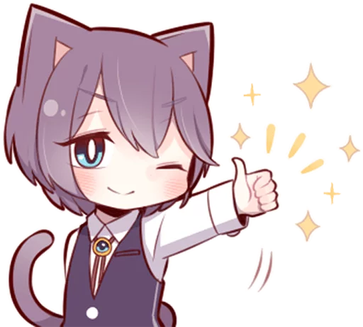 👍 Стикер «Russian Blue Kitten» для Telegram