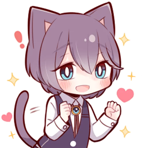 ✊ Стикер «Russian Blue Kitten» для Telegram
