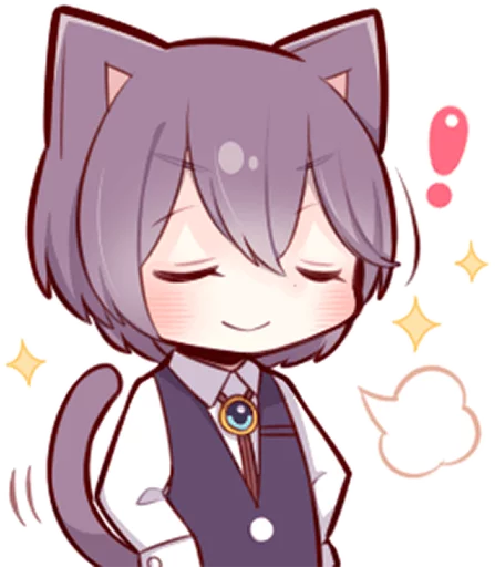 😌 Стикер «Russian Blue Kitten» для Telegram