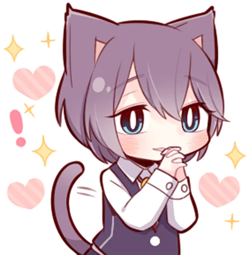 💕 Стикер «Russian Blue Kitten» для Telegram
