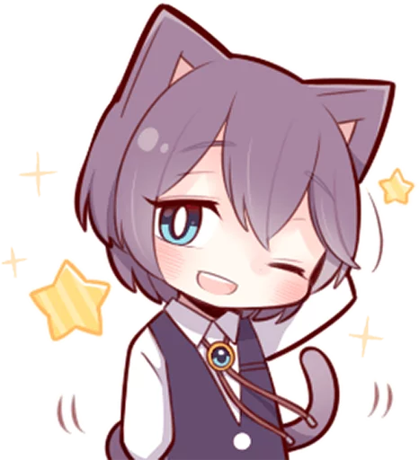 😄 Стикер «Russian Blue Kitten» для Telegram
