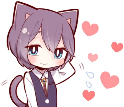 💕 Стикер «Russian Blue Kitten» для Telegram