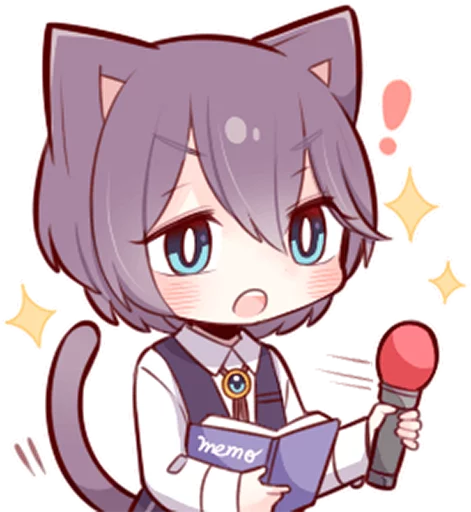 🎤 Стикер «Russian Blue Kitten» для Telegram