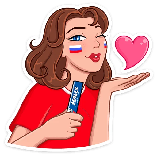 ❤️ Стикер «Заряди сборную!» для Telegram