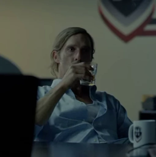 🔍 Стикер «Раст Коул Rustin Cohle» для Telegram