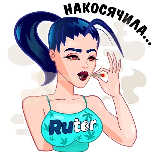 Стикерпак RUTOR girl для Telegram