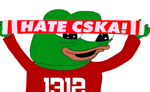 🐴 Стикер «Red-White Pepe» для Telegram
