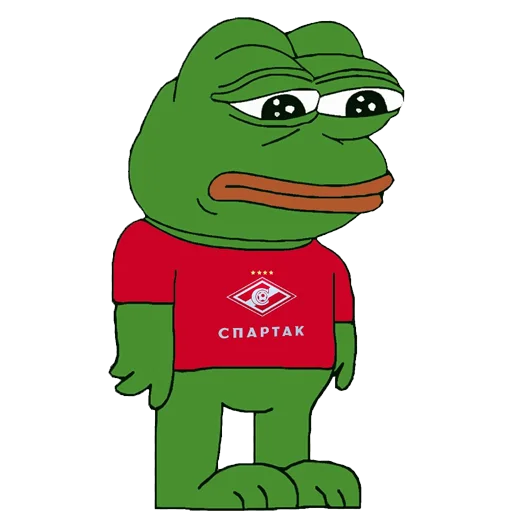 ☹️ Стикер «Red-White Pepe» для Telegram