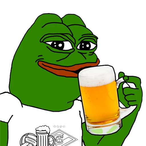 🍻 Стикер «Red-White Pepe» для Telegram