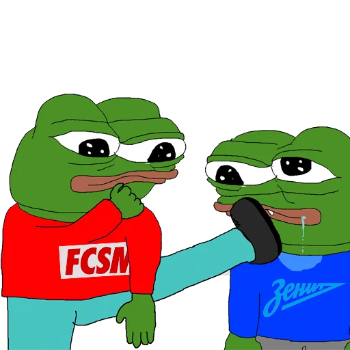 👊 Стикер «Red-White Pepe» для Telegram