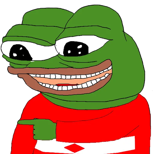 😂 Стикер «Red-White Pepe» для Telegram