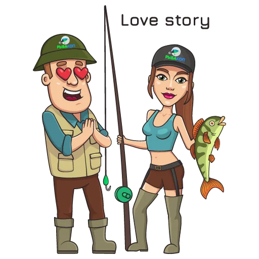 😘 Стикер «"РЫБАКОП" рыболовные стикеры» для Telegram