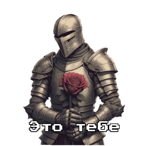 🗿 Стикер «Рыцарь» для Telegram