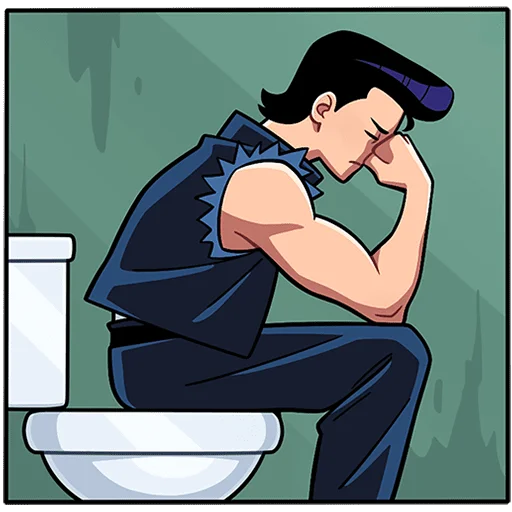 🚽 Стикер «Реко и Кента Без Текста» для Telegram