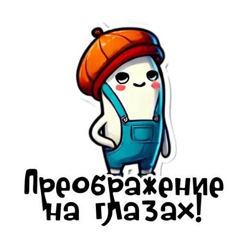 😍 Стикер «Грибы с глазами» для Telegram