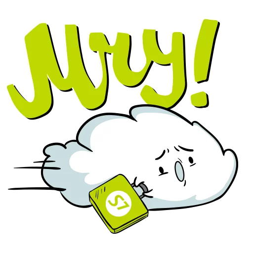 🏃 Стикер «Clouds» для Telegram
